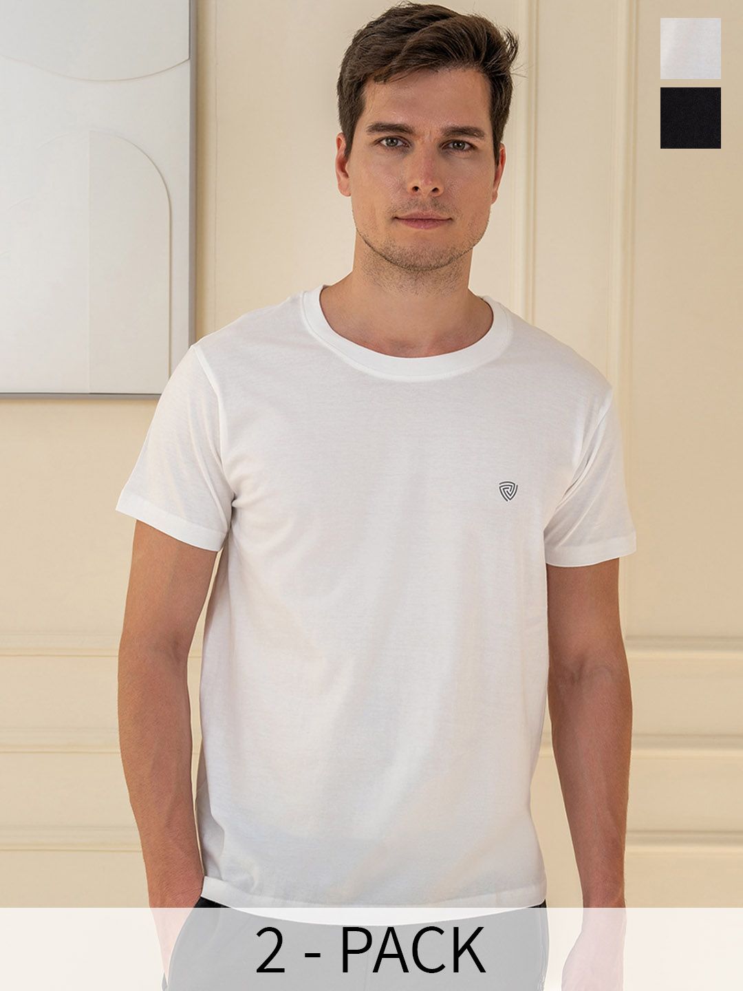 Lux Cozi Pack Of 2 Pure Cotton Lounge T-shirts