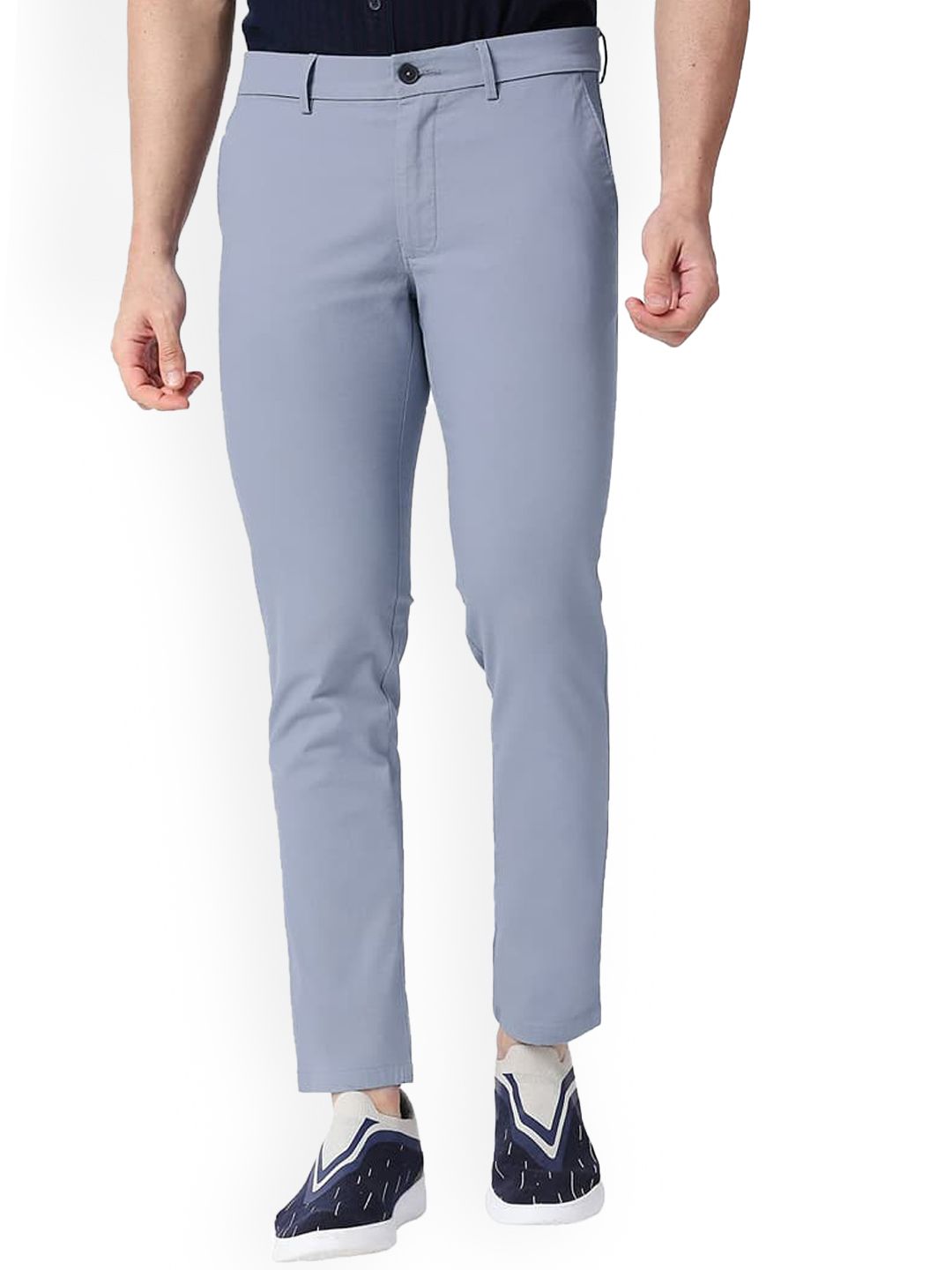 Basics Men Slim Fit Chinos Cotton Trousers