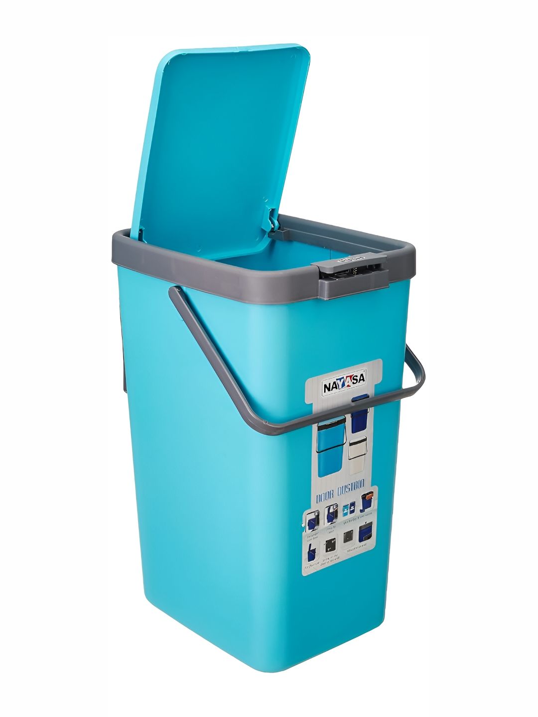 Buy Nayasa Green Top Push Type Door Dustbin- 18L - Bins for Unisex