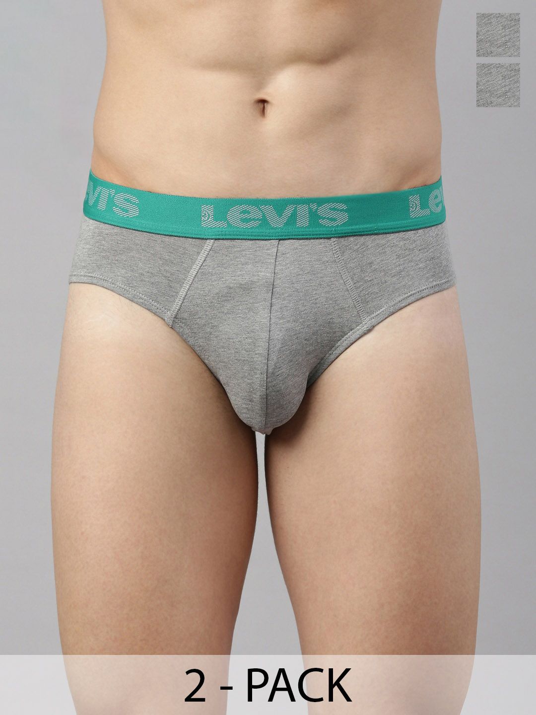 Levis Levis Men Pack of 2 Solid Cotton Active Brief with Ultrasoft Waistband