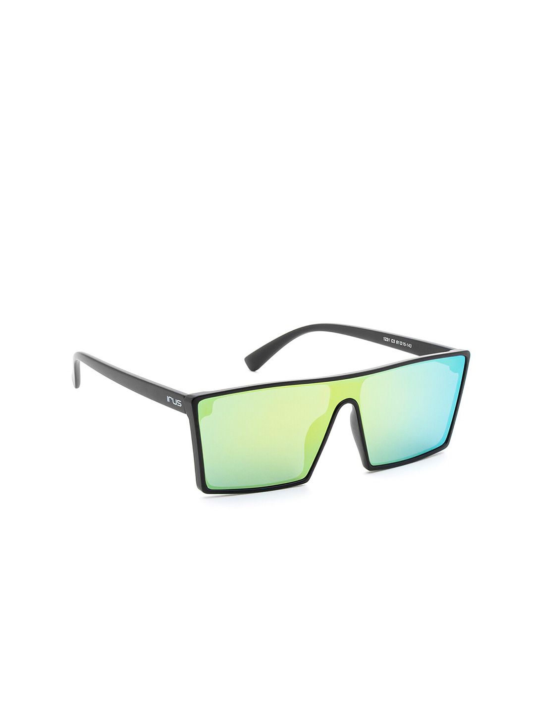 IRUS by IDEE Men Square Sunglasses with UV Protected Lens IRS1231C3SG