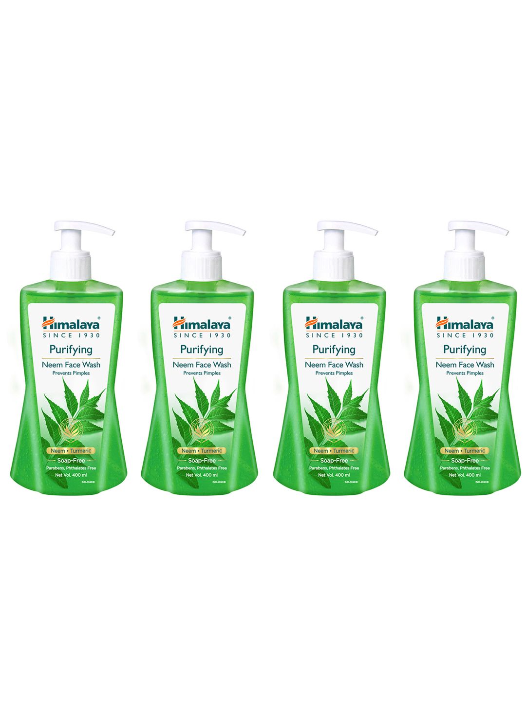 Himalaya Himalaya Set of 4 Purifying Neem Face Wash with Neem & Turmeric - 400ml each