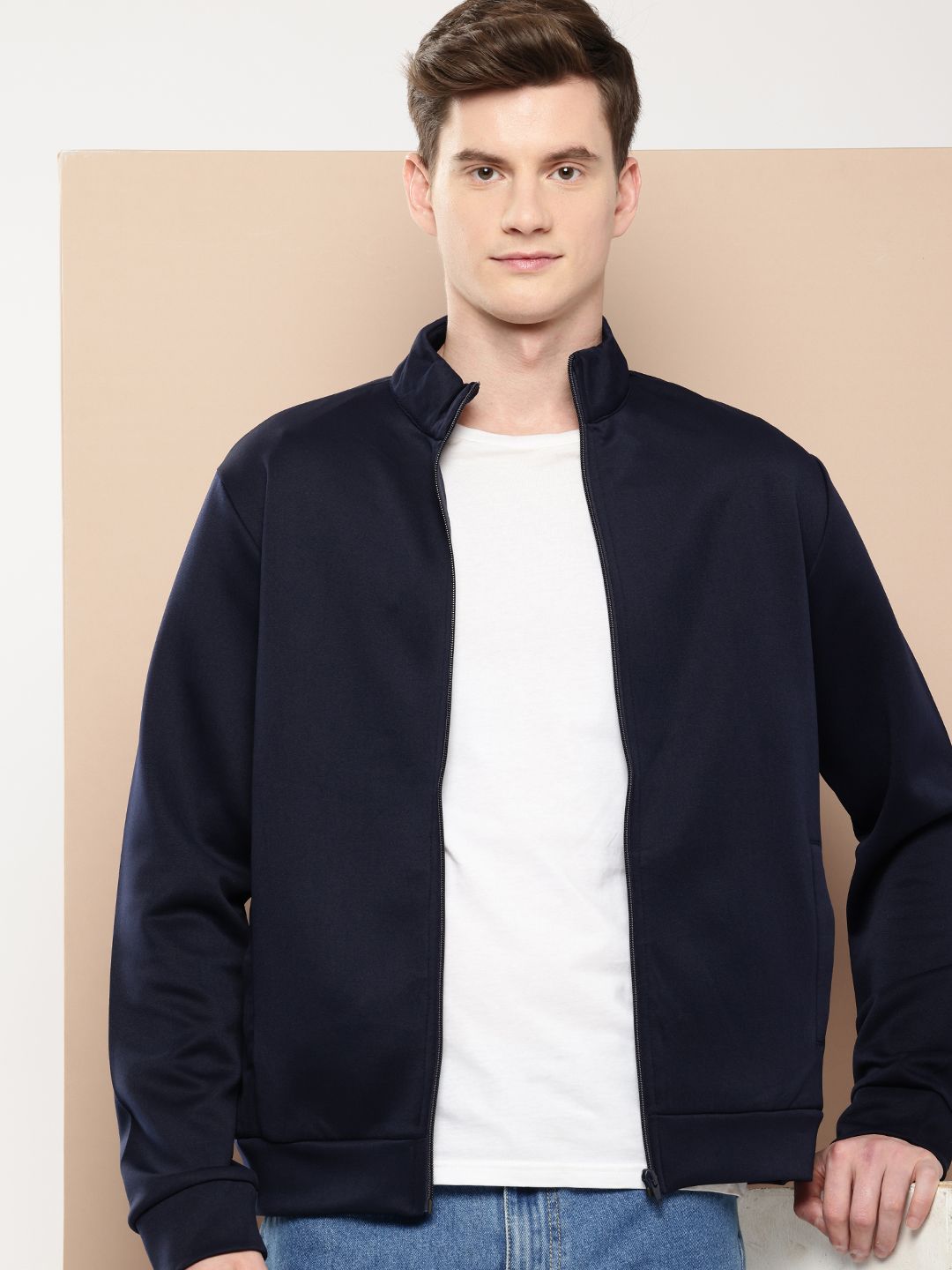 INVICTUS Mock Collar Tailored Jacket