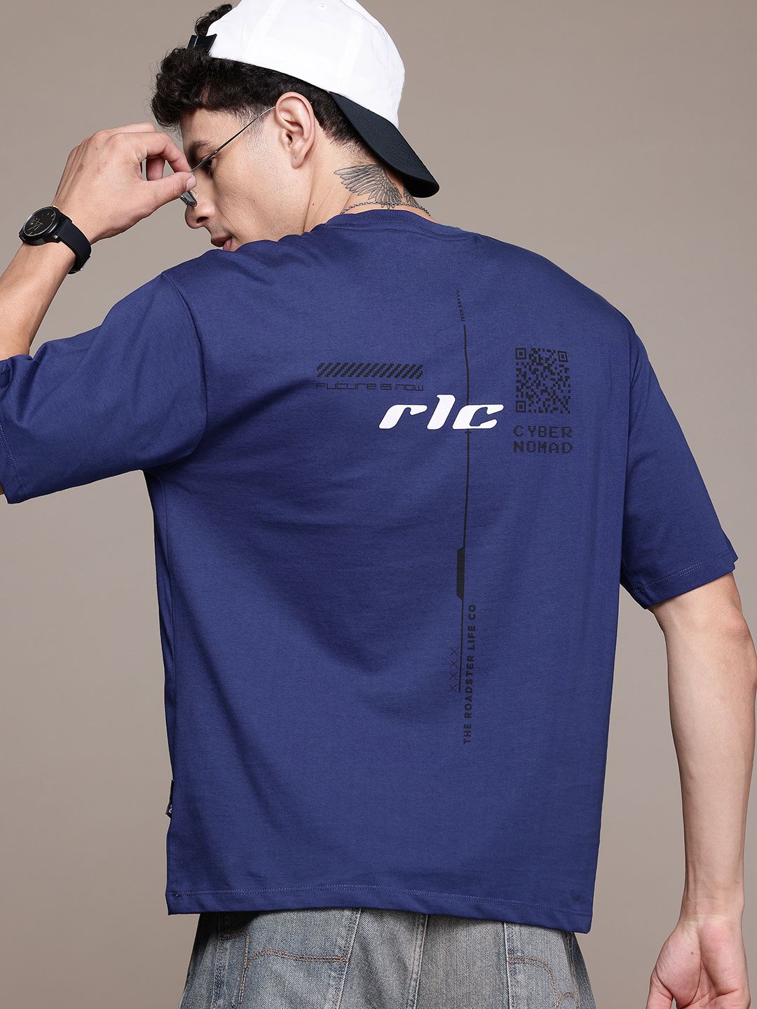 The Roadster Lifestyle Co. Typography Pure Cotton Relaxed Fit T-shirt