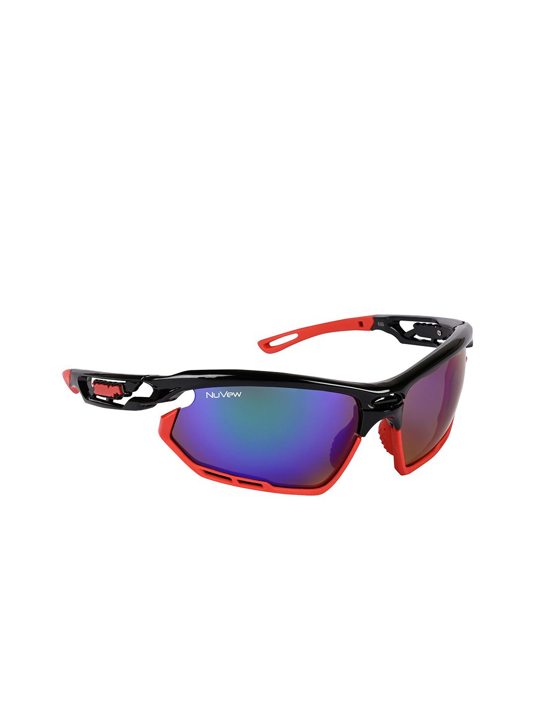 NuVew Unisex Sports Sunglasses with UV Protected Lens ES_16506-35-NW-630-fGRBL-BKRD-SPWA