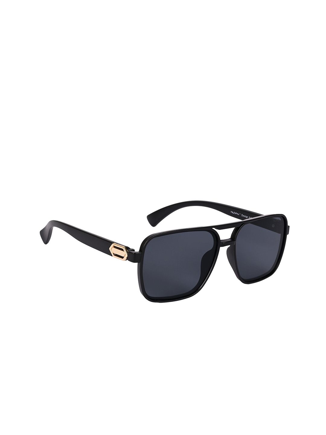 NuVew Unisex Wayfarer Sunglasses with UV Protected Lens ES_15462-30-NW-TB32-BLK-mBKGL-WF