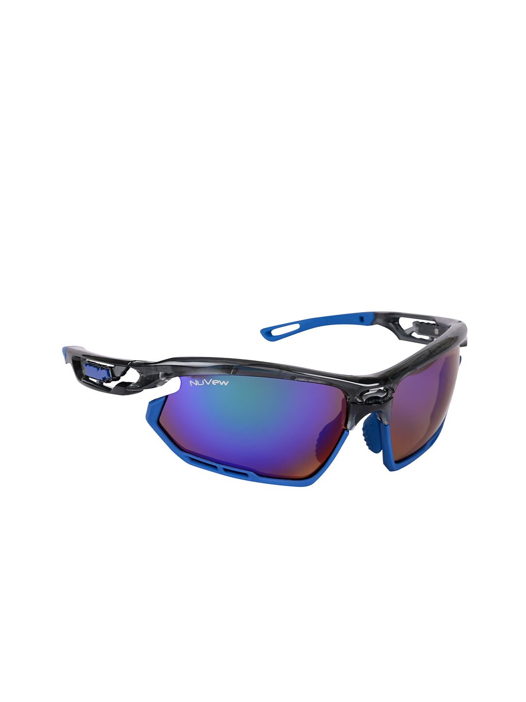 NuVew Unisex Sports Sunglasses with UV Protected Lens ES_16507-35-NW-630-fGRBL-GYcBL-SPWA