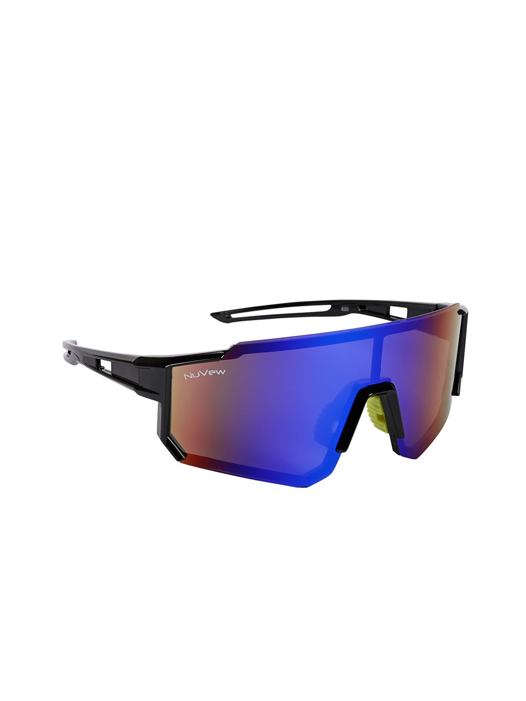 NuVew Unisex Sports Sunglasses with UV Protected Lens ES_16495-34-NW-YL491-fBLPR-BLK-SPWA