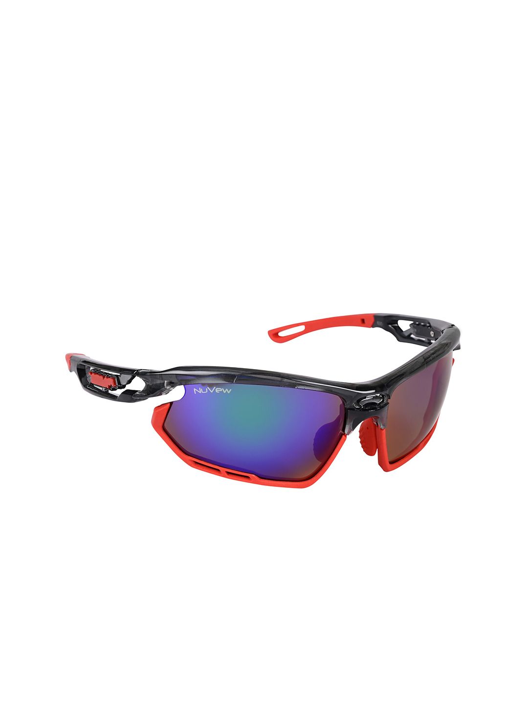 NuVew Unisex Sports Sunglasses With UV Protected Lens ES_16509-35-NW-630-fGRBL-GYcRD-SPWA