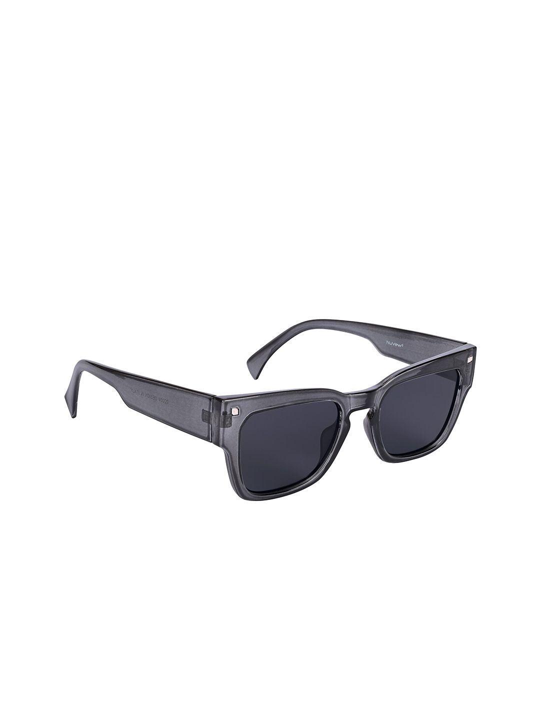 NuVew Unisex Wayfarer Sunglasses with UV Protected Lens ES_16572-34-NW-22009-GRY-GYCL-WF