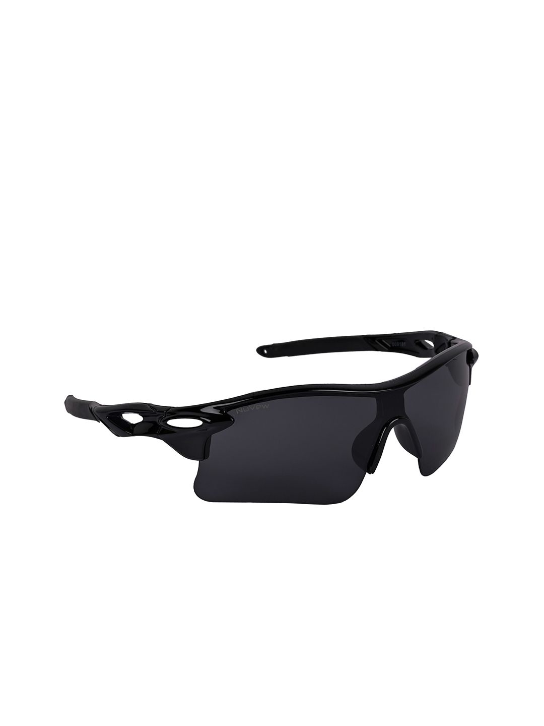 NuVew Unisex Sports Sunglasses with UV Protected Lens ES_16408-29-NW-Oakly-BLK-BLK-SP