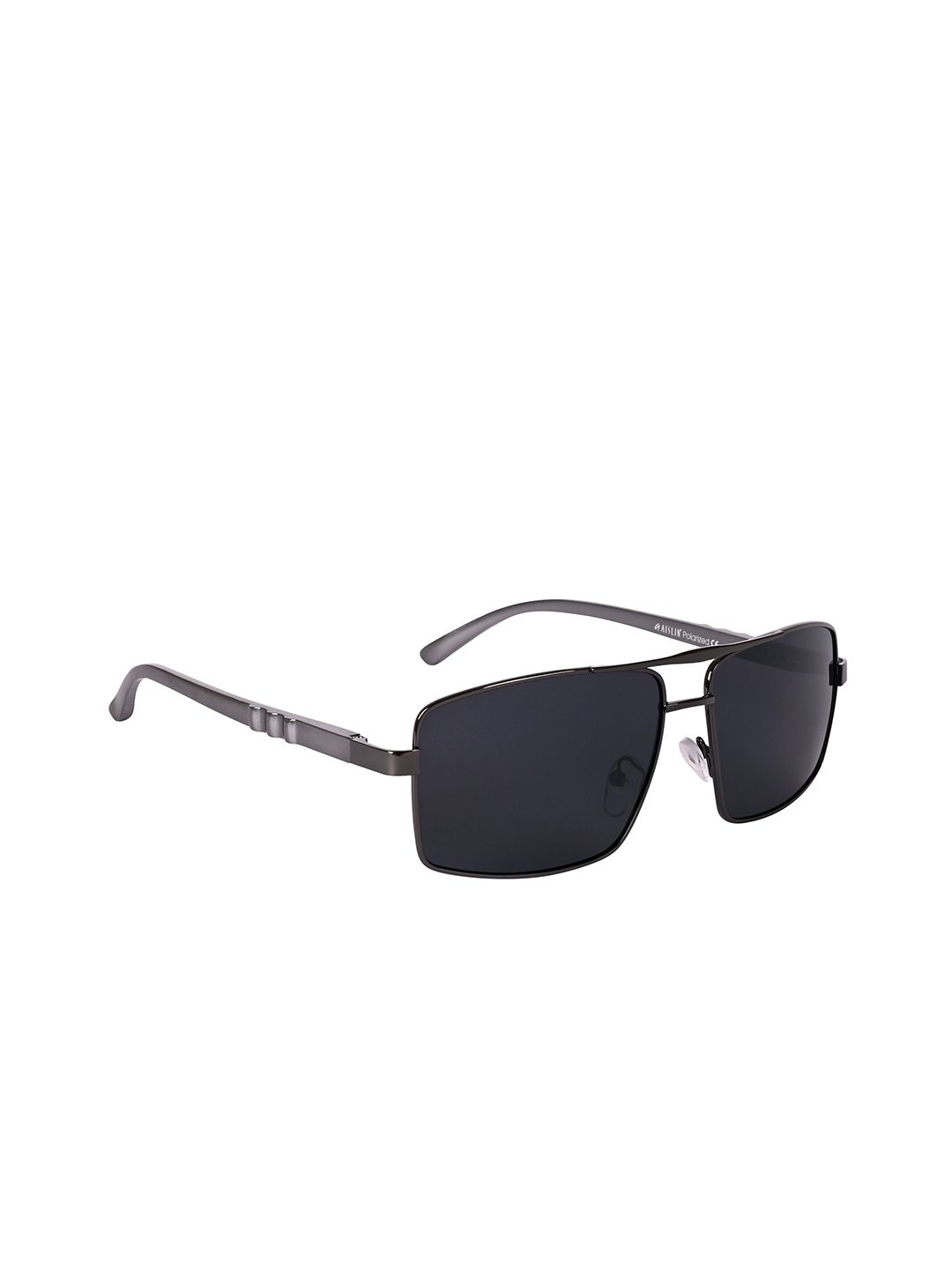 AISLIN Unisex Rectangle Sunglasses with Polarised ES_13377-90-AS-P502-BLK-GUN-RTWF