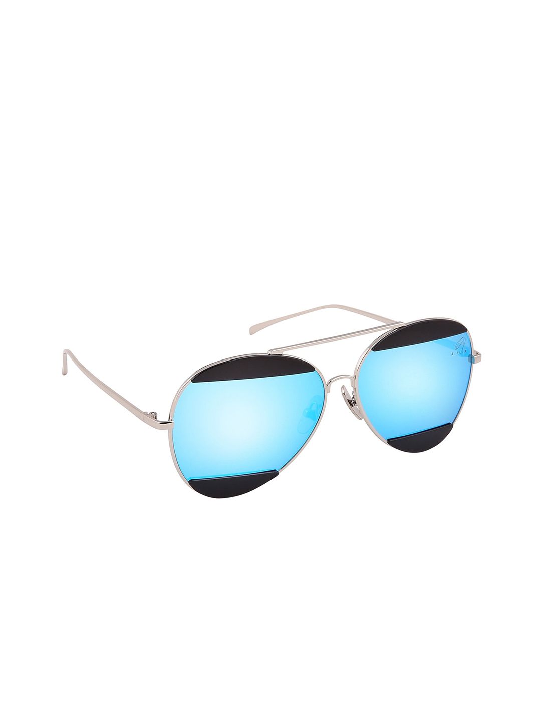 AISLIN Unisex Aviator Sunglasses ES_12069-6-AS-2019-fSBL-SVBK-AV