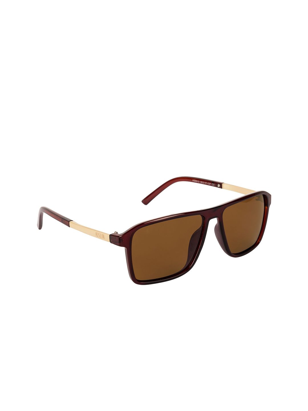 AISLIN Unisex Wayfarer Sunglasses with Polarised ES_14173-53-AS-9013-BRW-BRGL-WFRT