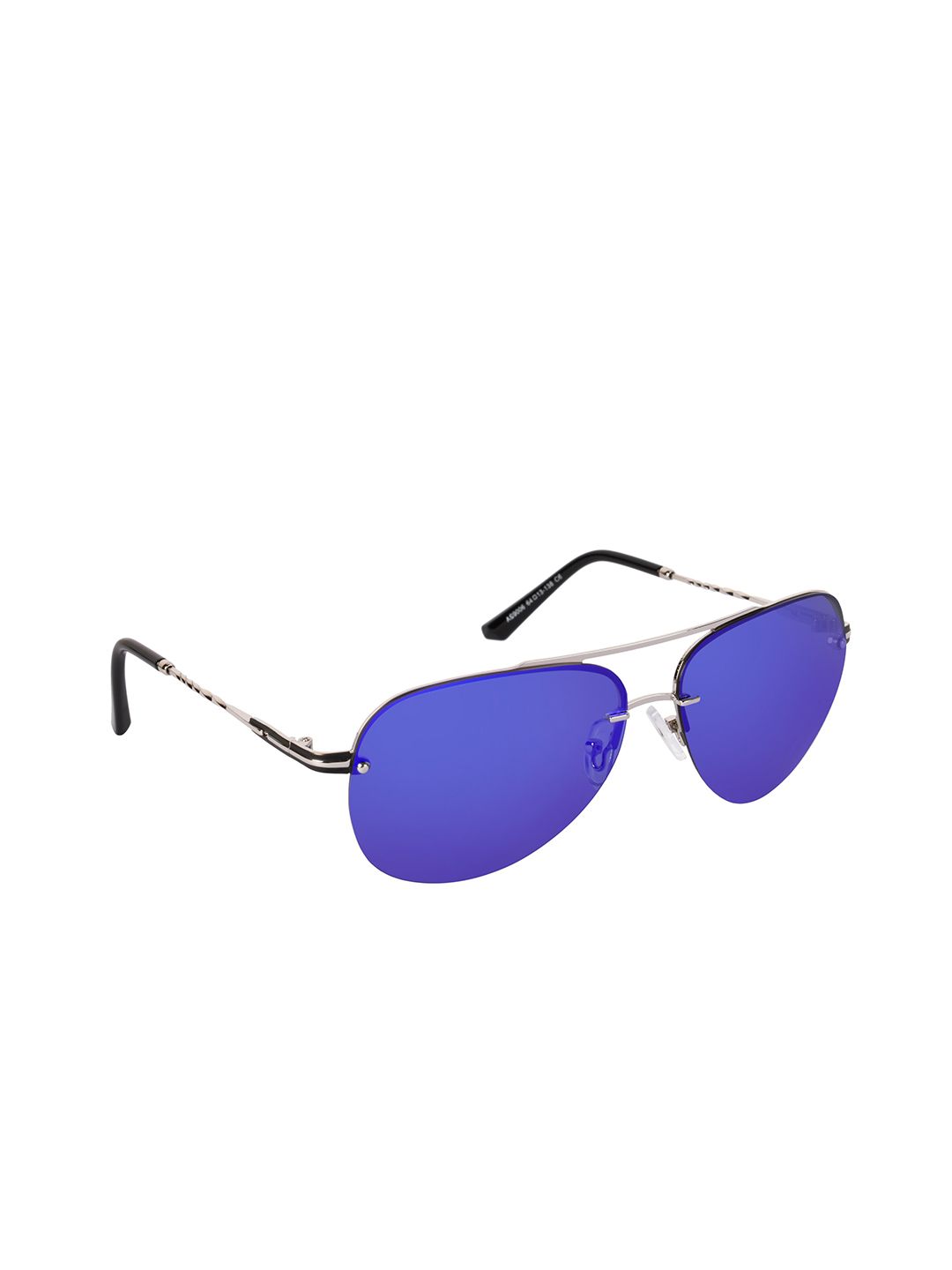 AISLIN Unisex Aviator Sunglasses ES_14240-54-AS-9006-fBLPR-STmBK-AV-Mirror Blue