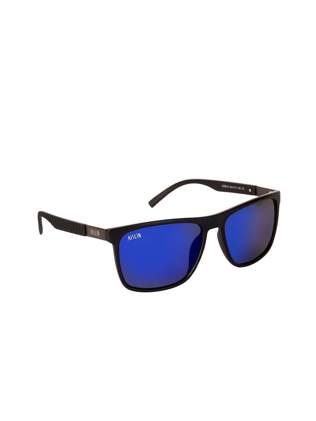 AISLIN Unisex Wayfarer Sunglasses & UV Protected Lens ES_14175-53-AS-9014-fBLPR-mBKGN-WF