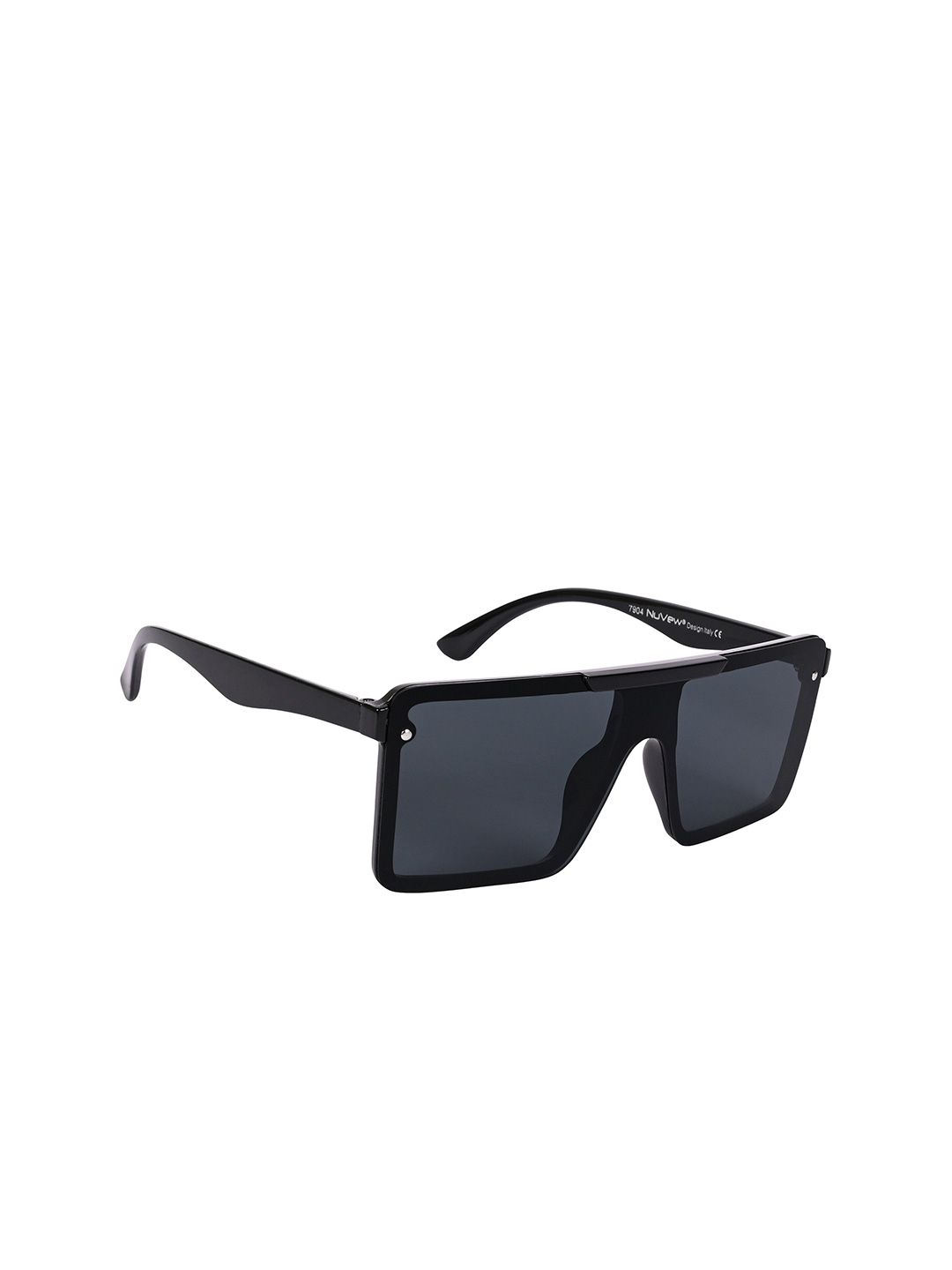 NuVew Men Wayfarer Sunglasses With UV Protected Lens ES_15453-30-NW-7904-BLK-BLK-WFSQ