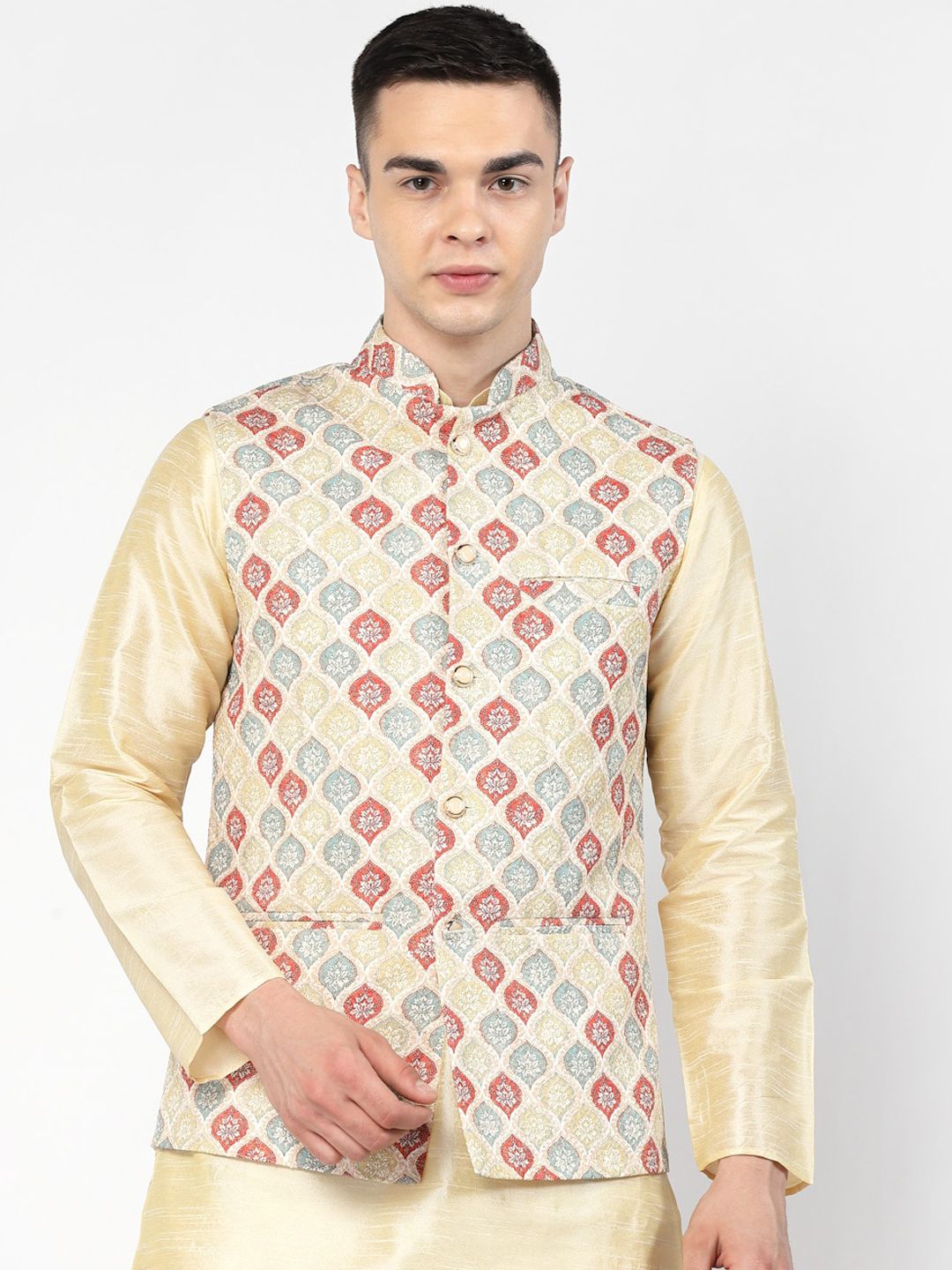 Badoliya & Sons Printed Nehru Jacket