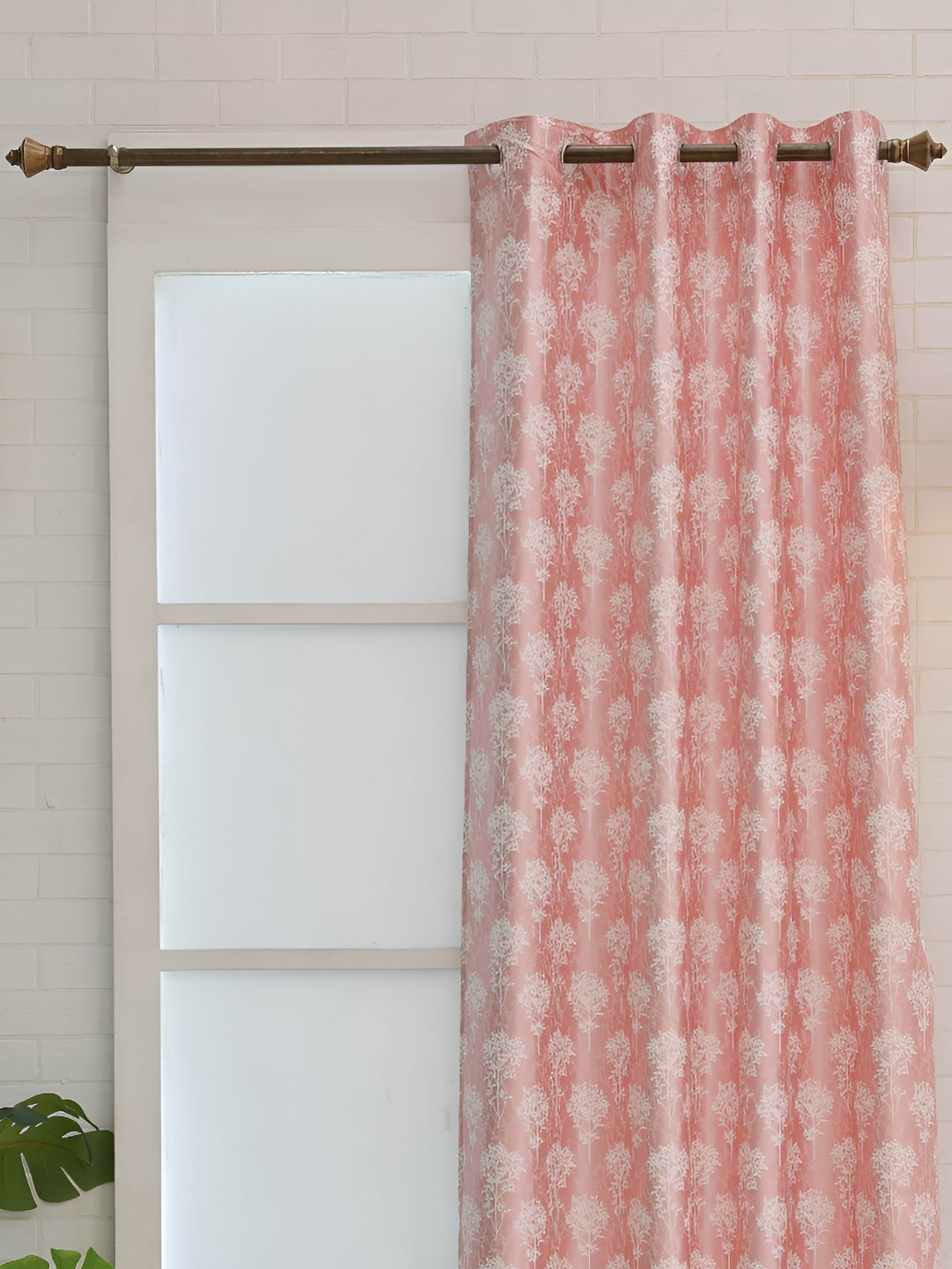 Ariana Pink Floral Room Darkening Window Curtain