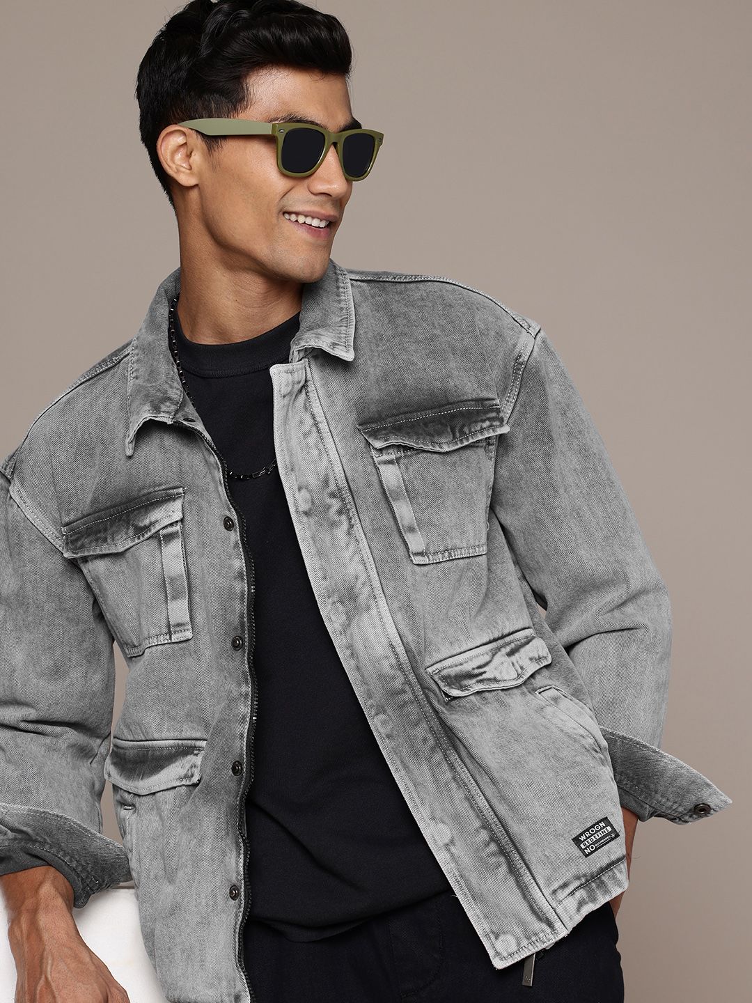 WROGN Cotton Oversized Denim Jacket