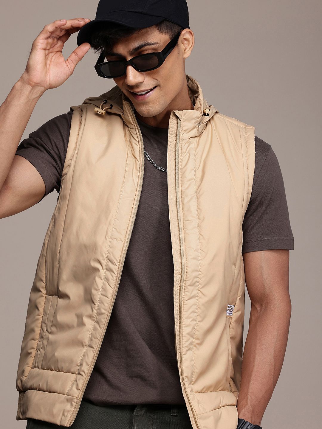 WROGN Mock Collar Padded Jacket