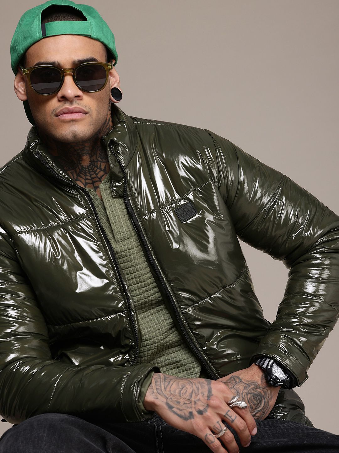 WROGN Mock Collar Padded Jacket