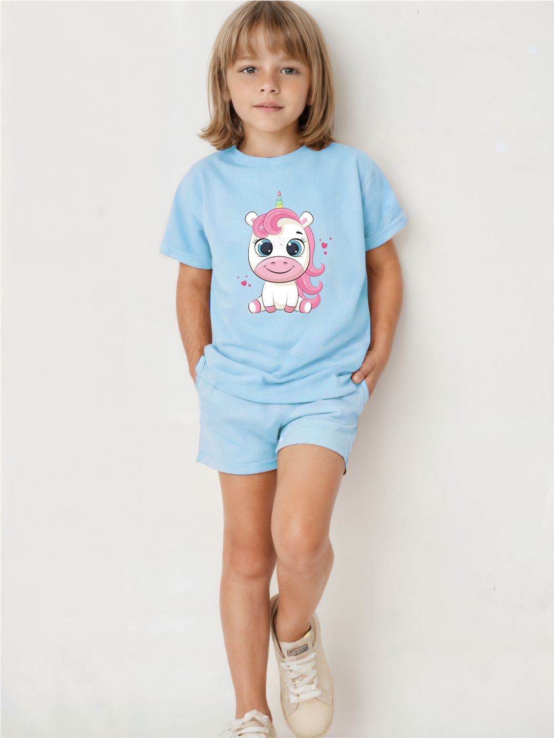 x2o Kids Printed Pure Cotton T-shirt With Shorts deal from myntra