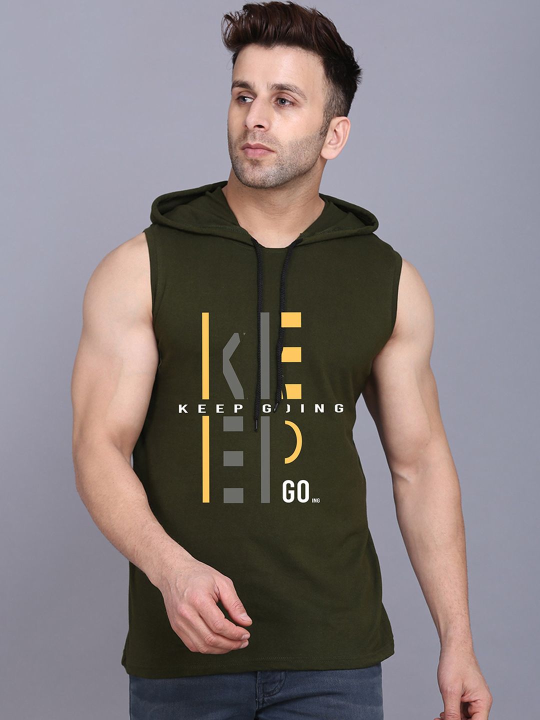 SLOWLORIS Printed Anti-Bacterial Innerwear Gym Vest