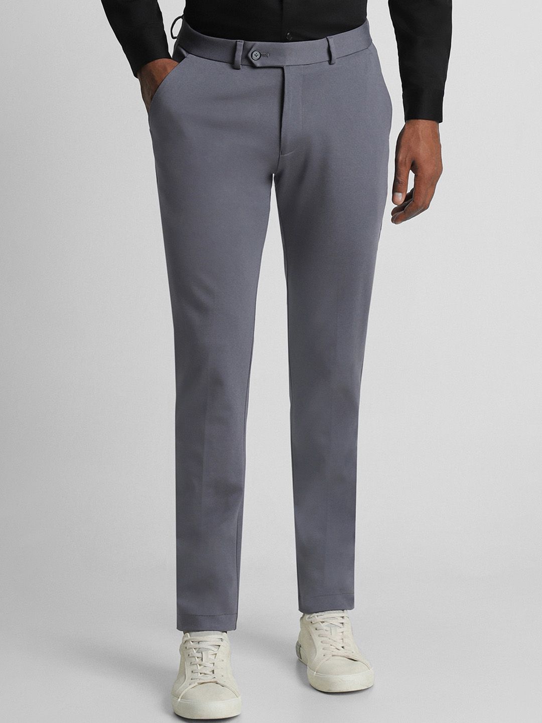Peter England Peter England Men Slim Fit Mid-Rise Regular Trouser