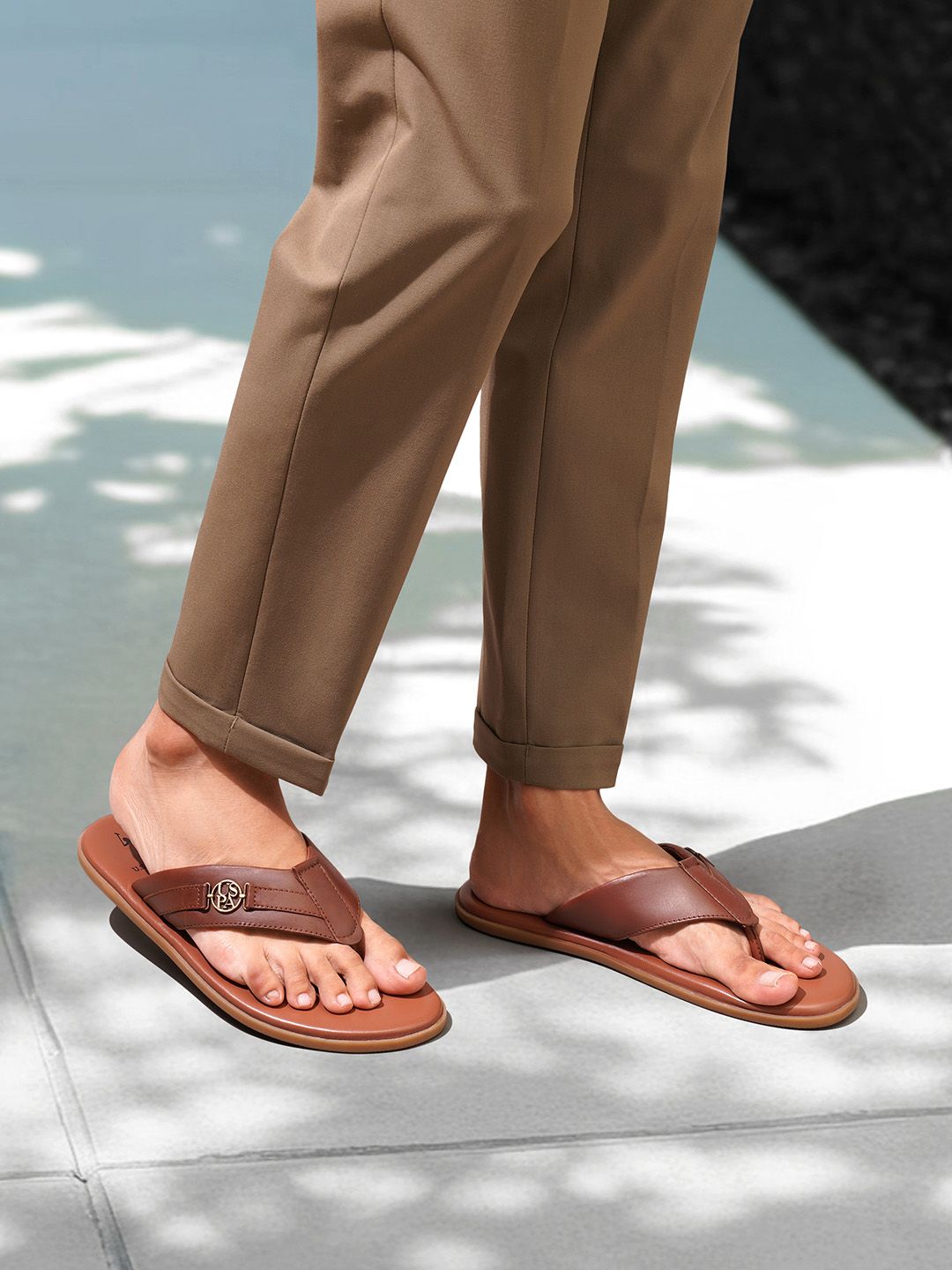 U.S. Polo Assn. Men Croslite Thong Flip-Flops