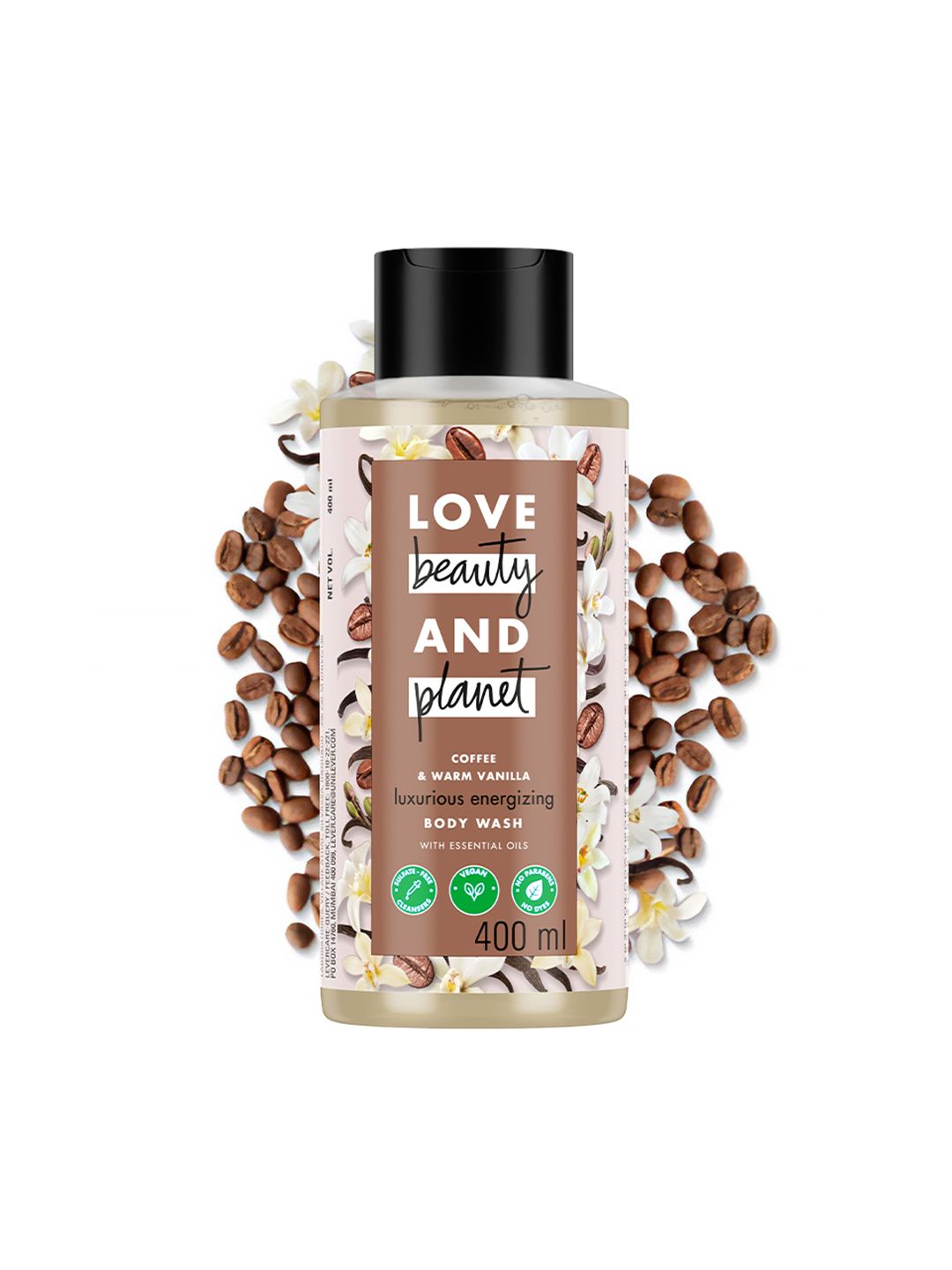 Love Beauty & Planet Coffee & Warm Vanilla Luxurious Energizing Body Wash - 400ml
