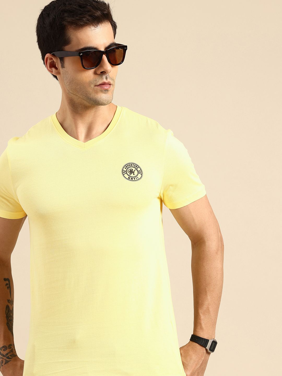 Being Human V-Neck Pure Cotton T-shirt