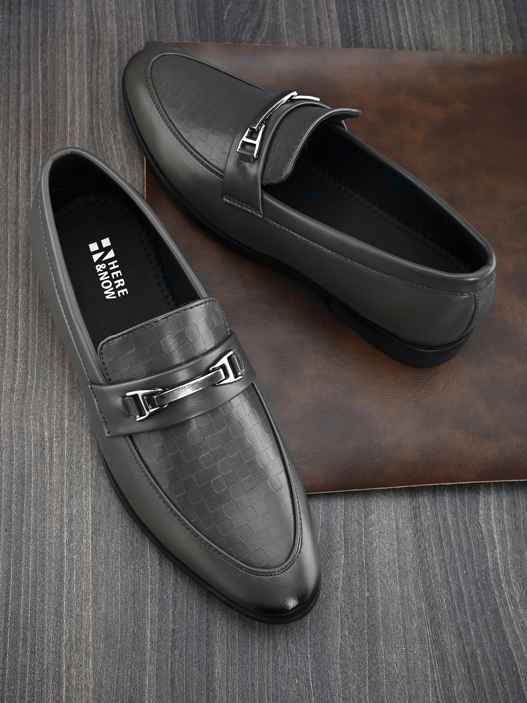 HERE&NOW Men Textured Loafers