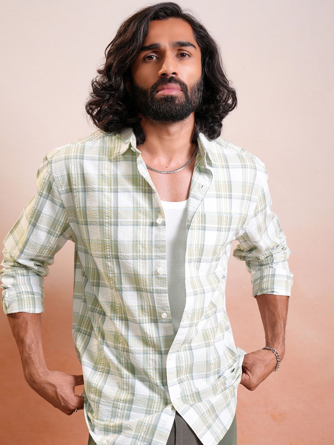 LOCOMOTIVE Premium Jacquard Textured Occasion Shirt