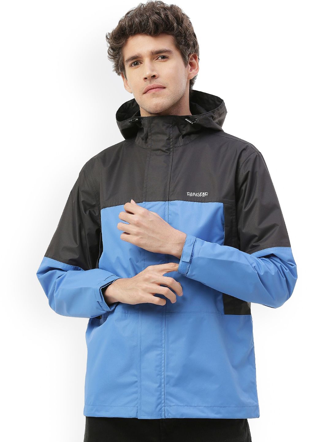 Buy Zeel Men Colorblocked Waterproof Rain Jacket - Rain Jacket for