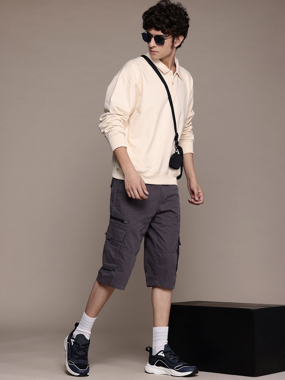 The Roadster Life Co. Relaxed Fit Polo Collar Pullover Sweatshirt