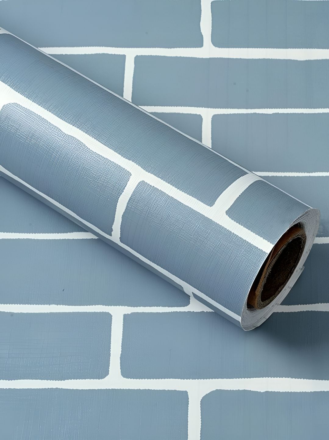Aura Aura Blue & White Printed Self Adhesive Wall Sticker