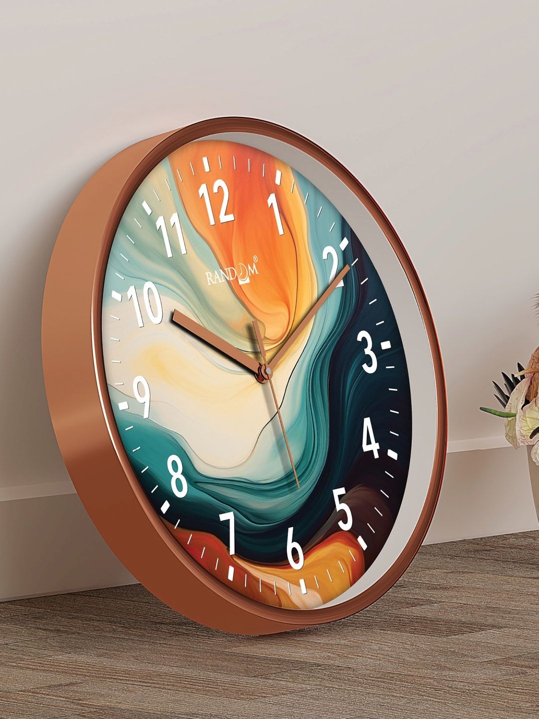 RANDOM Printed Round Shaped Sweep Silent Movement Contemporary Wall Clock