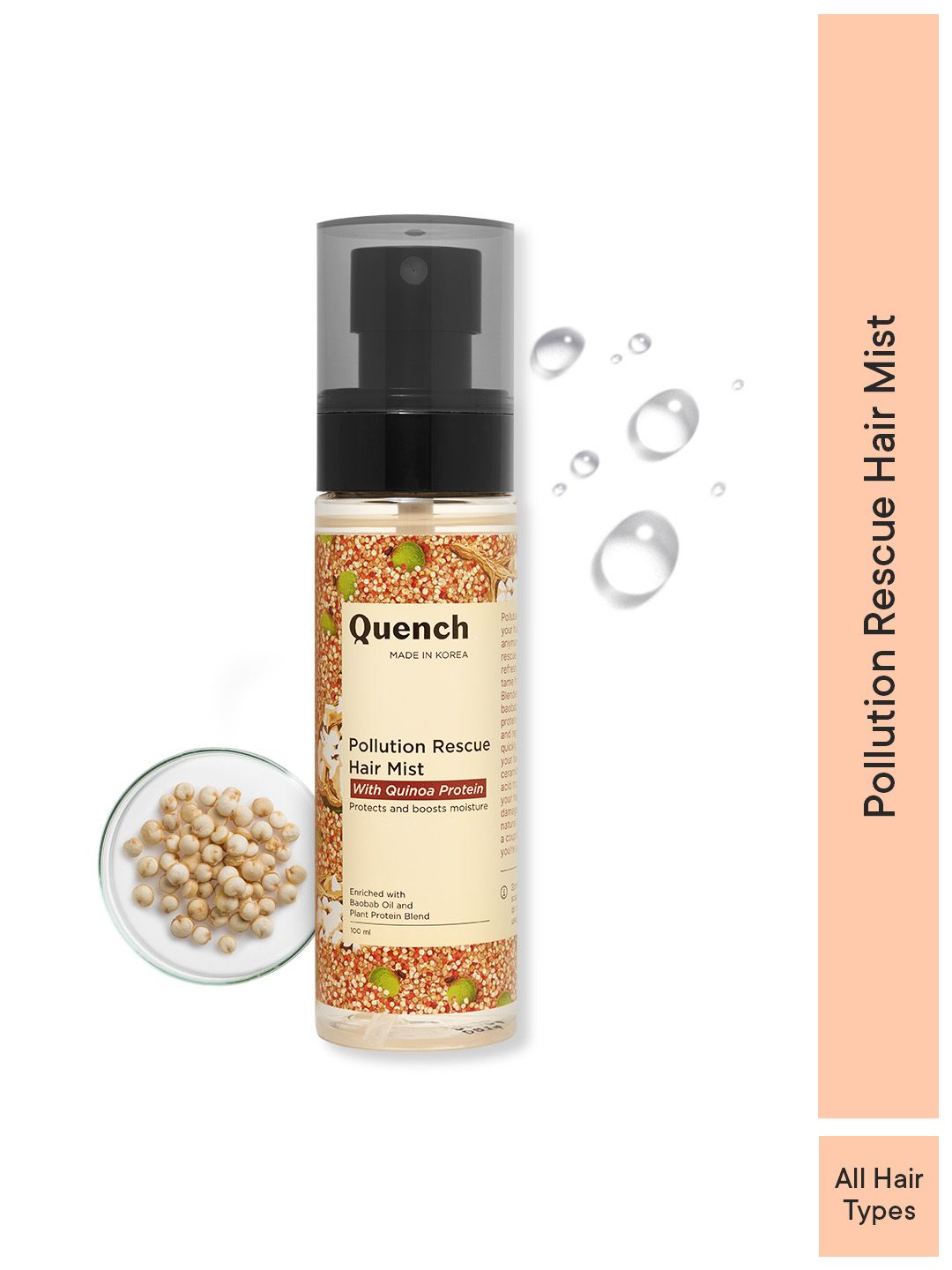 Quench Pollution Rescue Hair Mist With Quinoa Protein - 100 ml