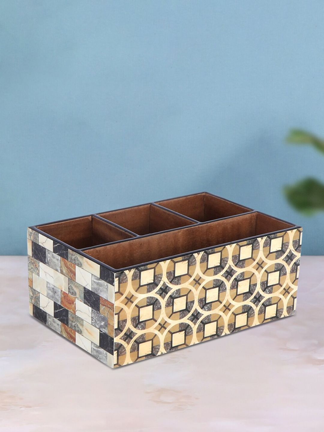 THE HOME CO. Beige & Grey Printed Multi-Utility Organisers