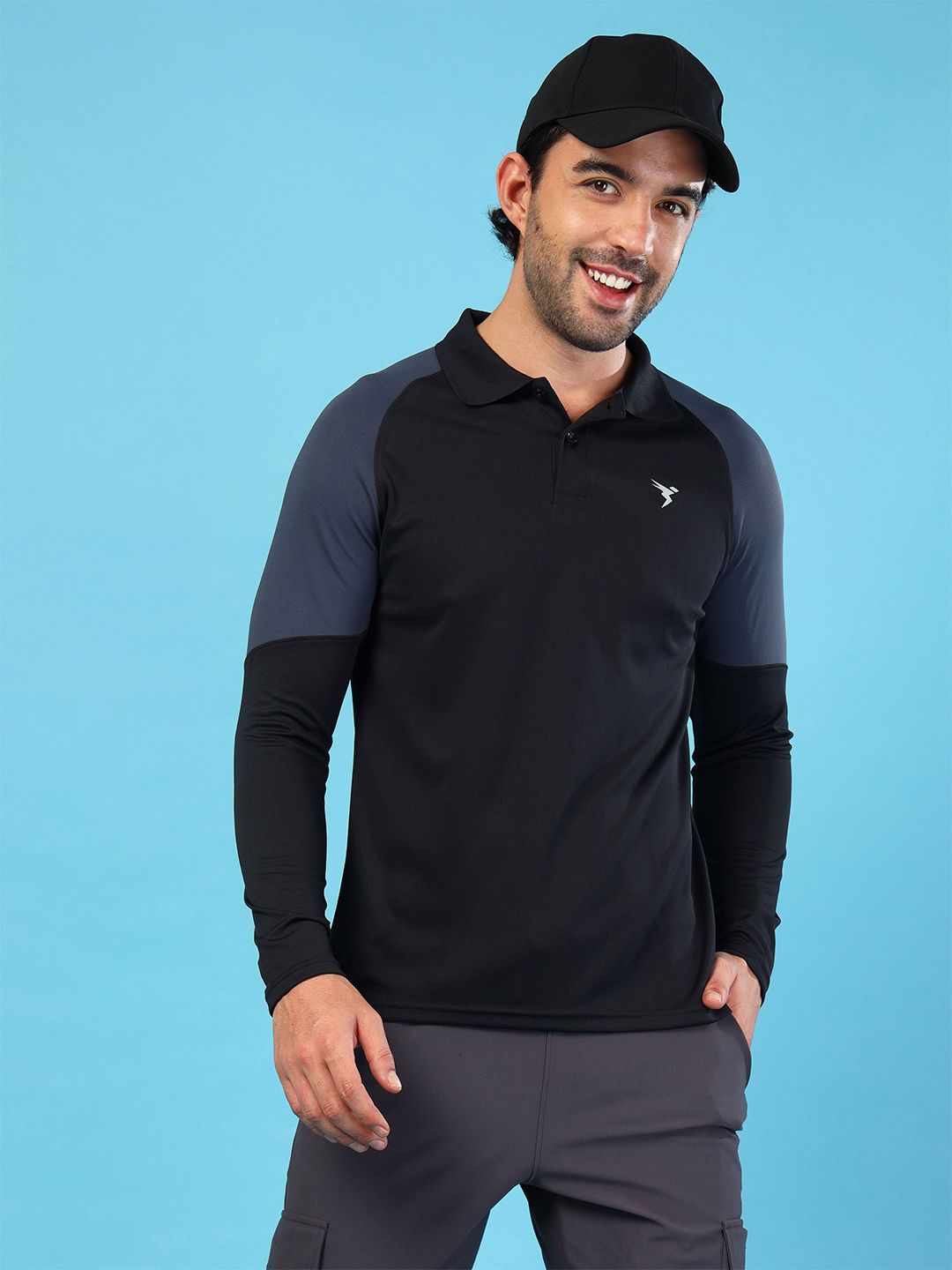 Technosport Men High Neck UPF50 Slim Fit T-shirt