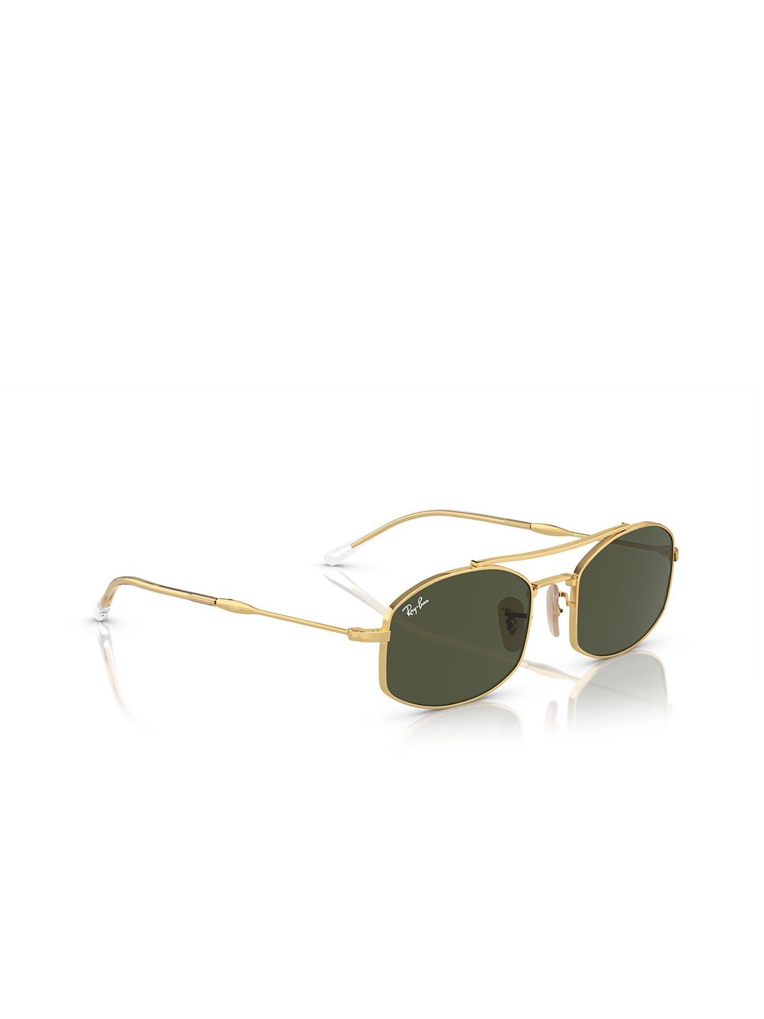 Ray-Ban Unisex UV Protected Green Lens Oval Sunglasses - 0RB3719001/3154