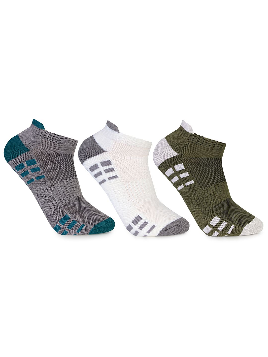 Bonjour Pack of 3 Men Ankle Length Odor Free Breathable Bamboo Cotton Socks