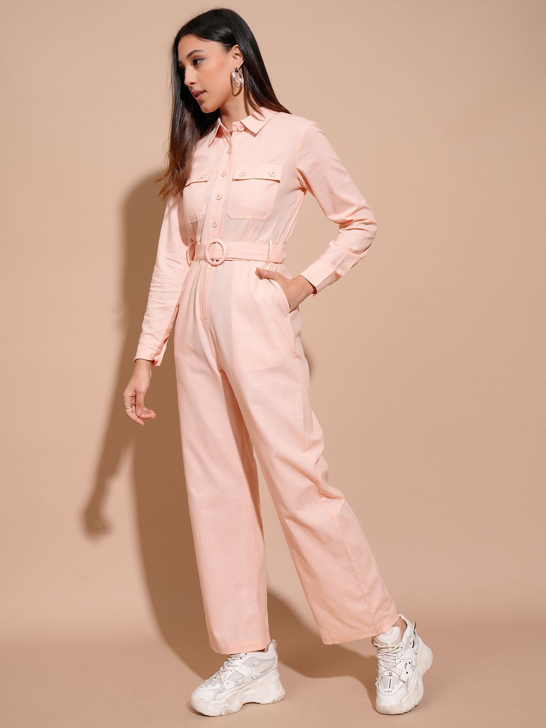 Buy CHIC BY TOKYO TALKIES Straight Leg Cotton Basic Jumpsuit