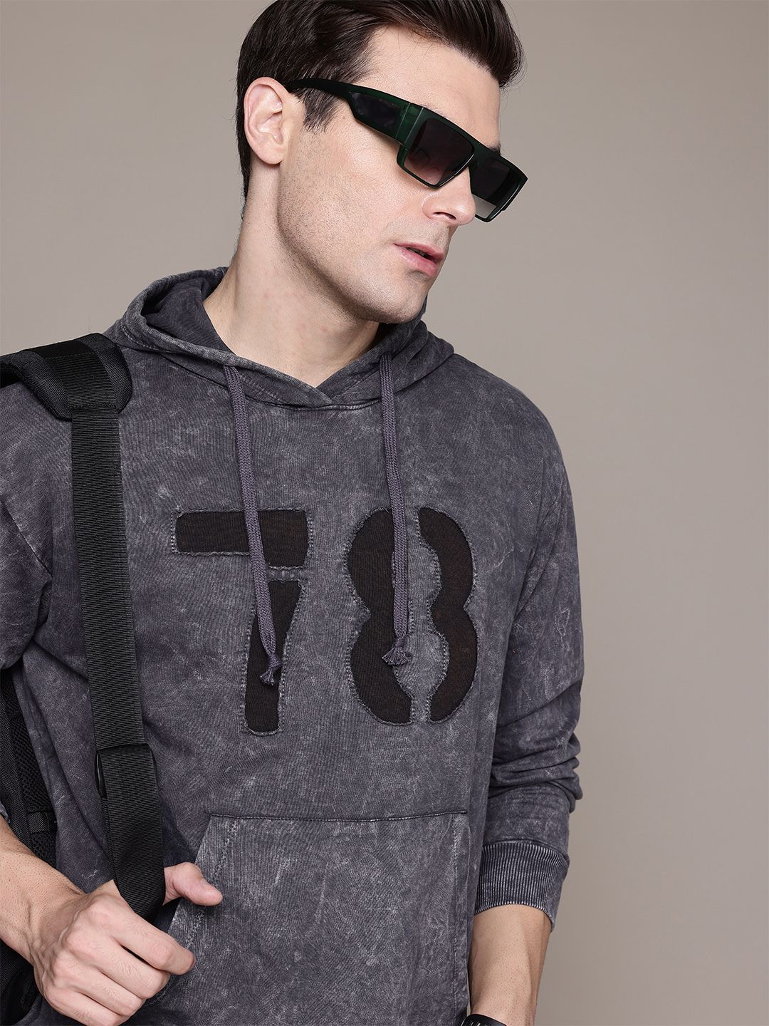 The Roadster Lifestyle Co. Applique Detail Pure Cotton Relaxed Sweatshirt