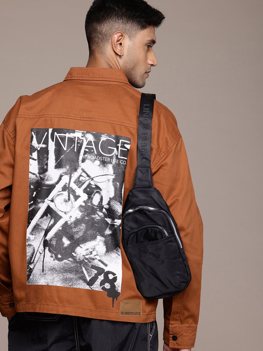The Roadster Life Co. Pure Cotton Printed Relaxed Fit Tailored Jacket