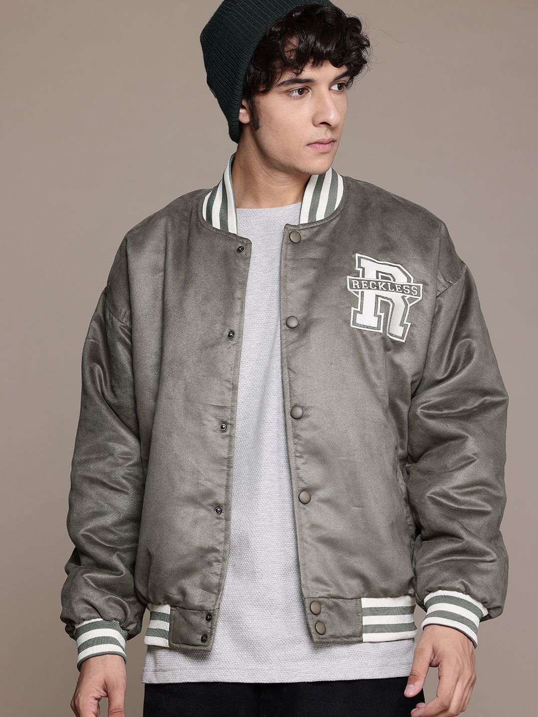 The Roadster Lifestyle Co. Bomber Jacket with Embroidered