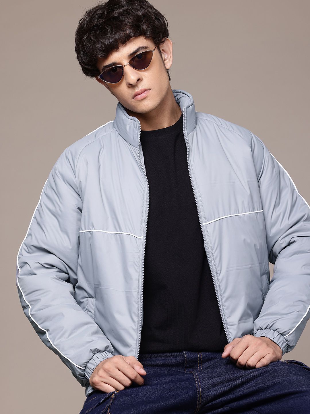 The Roadster Lifestyle Co. Mock Collar Padded Jacket