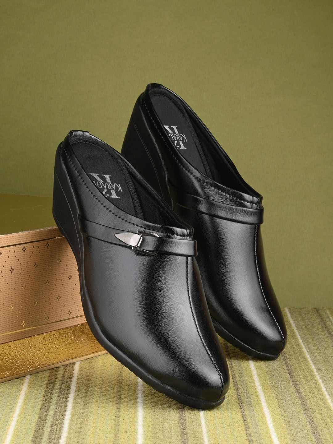 KARADDI KARADDI Black Comfortable & Lightweight Ballerinas