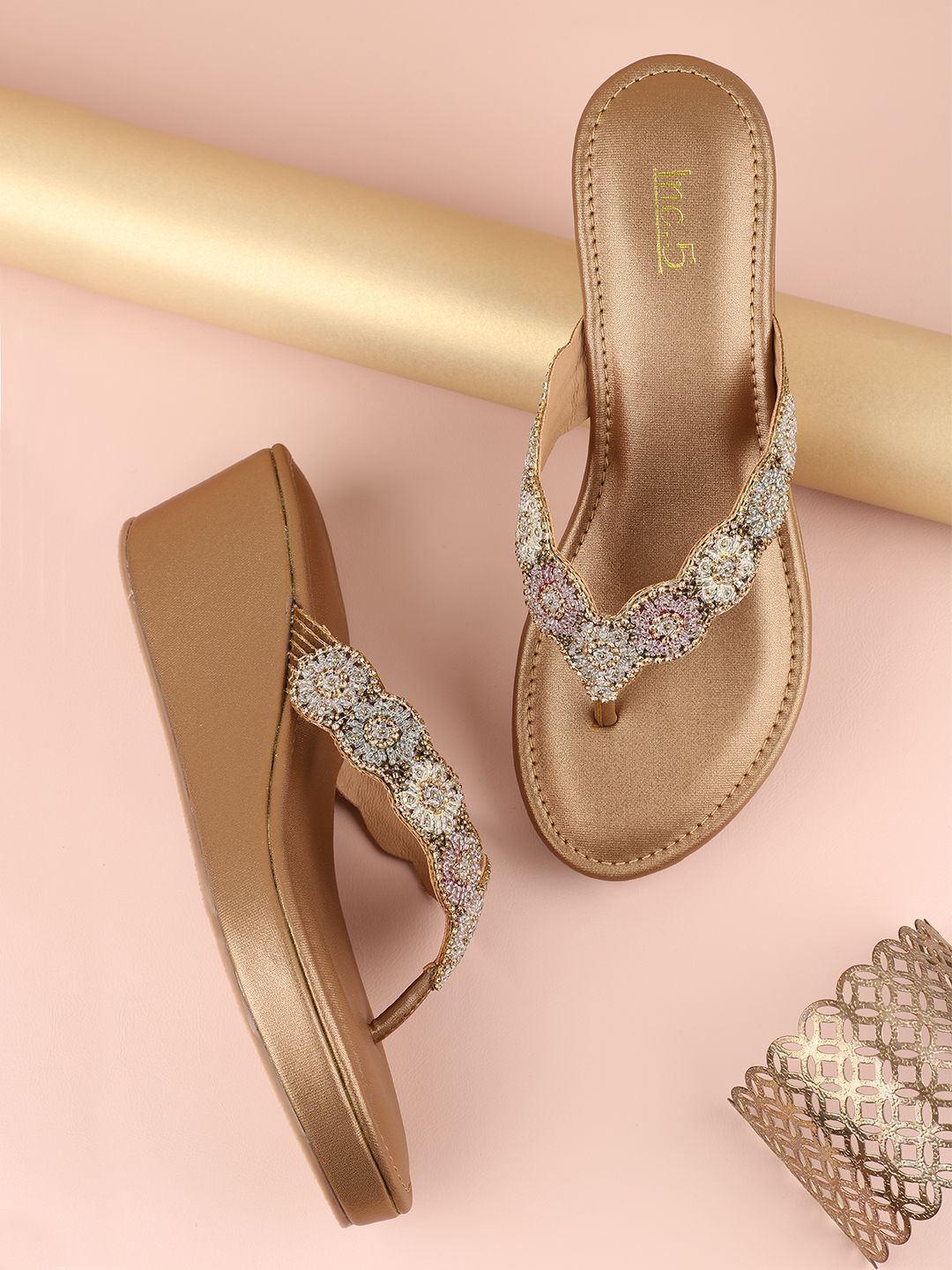 Inc 5 Inc 5 Embellished Wedge Heels